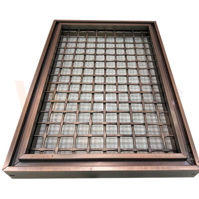El cuadrado del color de PVD forma el alambre de acero inoxidable Mesh Panels For Space Divider de 316 rejillas