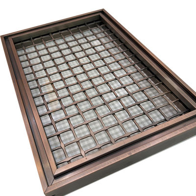 El cuadrado del color de PVD forma el alambre de acero inoxidable Mesh Panels For Space Divider de 316 rejillas
