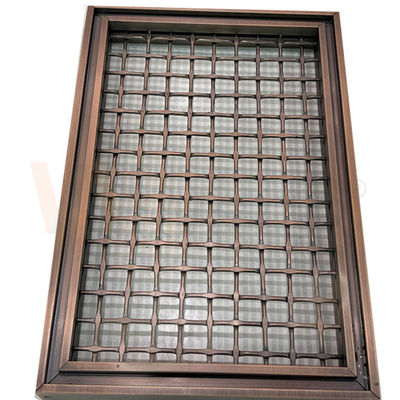 El cuadrado del color de PVD forma el alambre de acero inoxidable Mesh Panels For Space Divider de 316 rejillas
