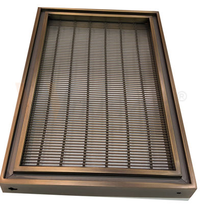 Alambre de acero inoxidable decorativo material de la talla 201 304 316 de encargo Mesh Screen With Pvd Color