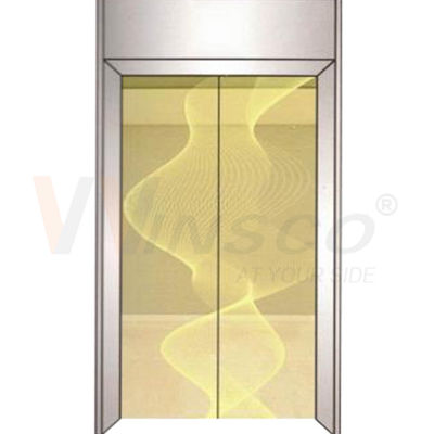 el oro inoxidable del espejo de la hoja de acero del elevador de 0.8m m grabó al agua fuerte los 4x8ft