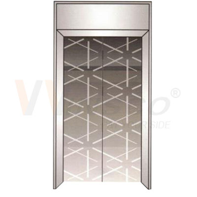 la hoja de acero inoxidable Grey Color Mirror Finished Metal del elevador de 2m m grabó al agua fuerte el modelo