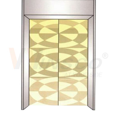 Oro en frío inoxidable grabado al agua fuerte espejo del titanio de la hoja de acero del elevador
