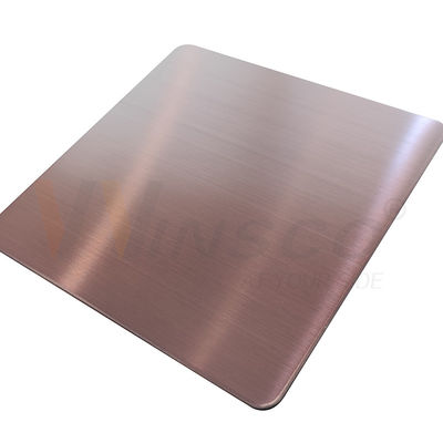 estruendo inoxidable 201 de Rose Gold de la hoja de acero de la rayita de 1000x2000m m 304 316