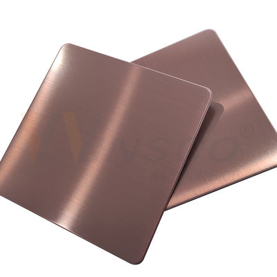estruendo inoxidable 201 de Rose Gold de la hoja de acero de la rayita de 1000x2000m m 304 316