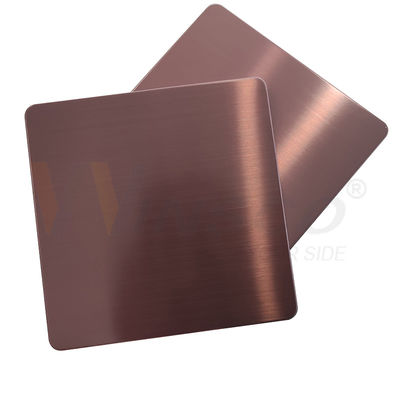 estruendo inoxidable 201 de Rose Gold de la hoja de acero de la rayita de 1000x2000m m 304 316
