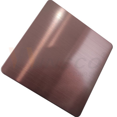 estruendo inoxidable 201 de Rose Gold de la hoja de acero de la rayita de 1000x2000m m 304 316