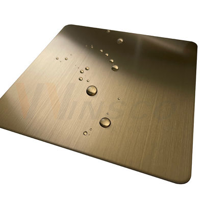 Hoja de acero inoxidable cepillada los 5x10ft AISI 201 de la rayita 304 316 Champagne Gold