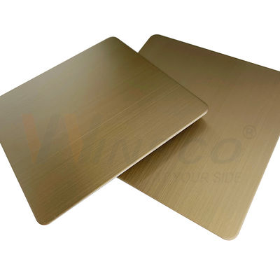 Hoja de acero inoxidable cepillada los 5x10ft AISI 201 de la rayita 304 316 Champagne Gold