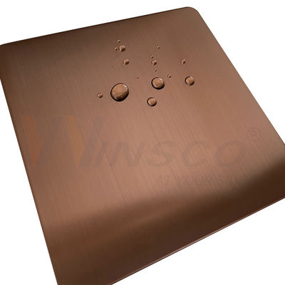Hoja de acero inoxidable del finger del color de cobre del final anti de la rayita para el panel ornamental