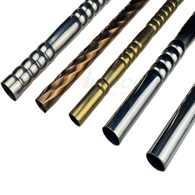 Los Ss roscaron formas de acero inoxidables decorativas Inox 201 del tubo del tubo de 0.3m m las diversas el modelo 304 316 grabado en relieve