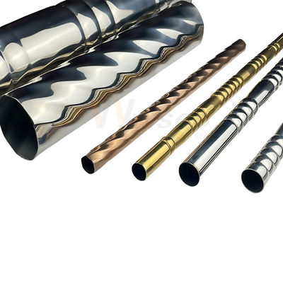 Los Ss roscaron formas de acero inoxidables decorativas Inox 201 del tubo del tubo de 0.3m m las diversas el modelo 304 316 grabado en relieve