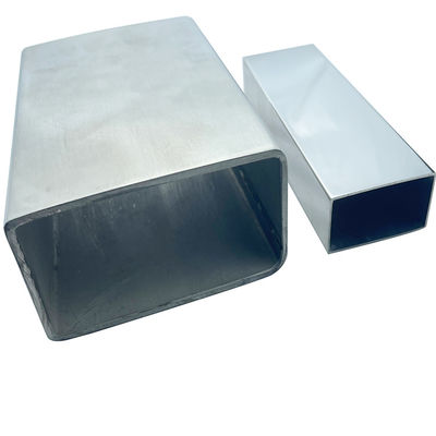 Decorativo TUBO BRILLANTE RECTANGULAR PULIÓ 600 C-304 X tubo plano de acero inoxidable de Inox de 6 METROS