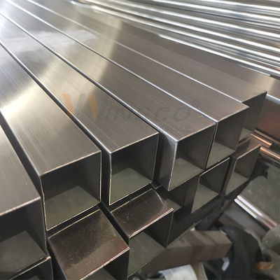 600 Grit Polido AISI 201 304 Tubo cuadrado de acero inoxidable Tubo cuadrado inoxidable para aplicaciones decorativas