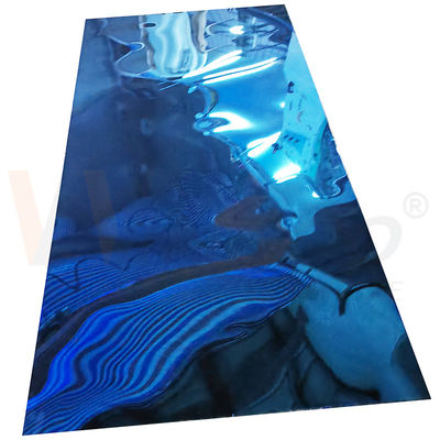 Placa de acero inoxidable de 4ft x 8ft 1220mm x 2440mm SS 201 Placa de acero inoxidable azul de 3,0 mm de grosor