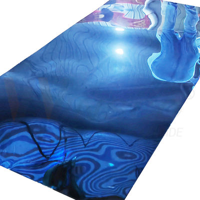 AISI 316 316L zafiro color azul revestido de acero inoxidable lámina de espejo acabado personalizar el grosor
