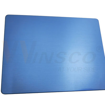 SS 201 Frío laminado para el cabello, placa de acero inoxidable de metal 4' x 8' de satén azul SS No.4 hoja