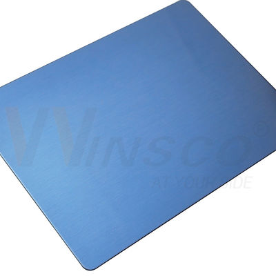 SS 304 304L Placa de acero inoxidable satinada de color zafiro azul mate de acero inoxidable de espesor de 3,0 mm