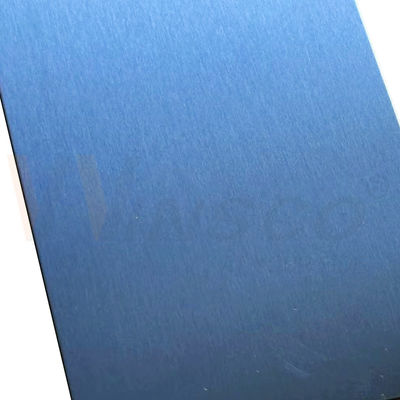 Finitura cepillada SUS 201 Placa de inoxidable personalizada de acero inoxidable satinado azul espeso mate con revestimiento PVD