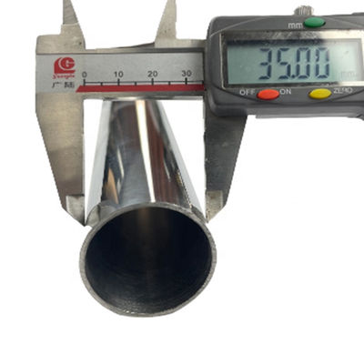 0.4mm-3.0mm Superficie de satén de espejo 1 3/8' tubo de metal inoxidable 201 304 316 de grado 35mm Dia tubo redondo de acero inoxidable
