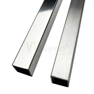 0.4mm-1.2mm espesor 6M longitud tubo cuadrado de acero inoxidable 10mmx10mm tamaño AISI 201 304 316 tubo de metal inoxidable