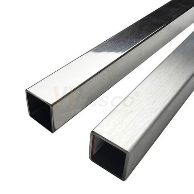 SUS 201 304 316 20mmx20mm Tamaño tubo cuadrado de acero inoxidable 0.6mm-2.0mm pared gruesa tubo de inoxidable espejo superficie satinada