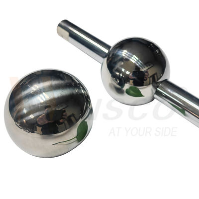 AISI 201 304 SS Accesorios de decoración de mangueras de acero inoxidable de 51 mm 60 mm de diámetro Bola hueca para tuberías redondas de 19 mm