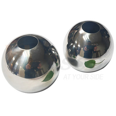 AISI 201 304 SS Accesorios de decoración de mangueras de acero inoxidable de 51 mm 60 mm de diámetro Bola hueca para tuberías redondas de 19 mm
