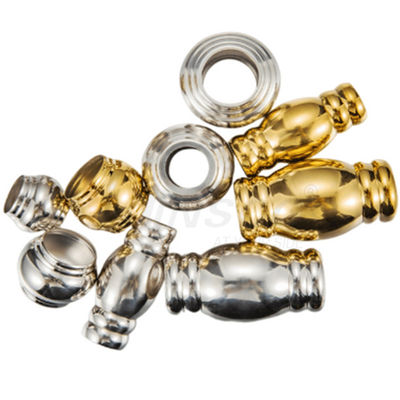 Espejo Plata Oro Accesorios de barandilla Inox SS 201 304 Conector conjunto de bambú de acero inoxidable para tubería de correa de 19 mm