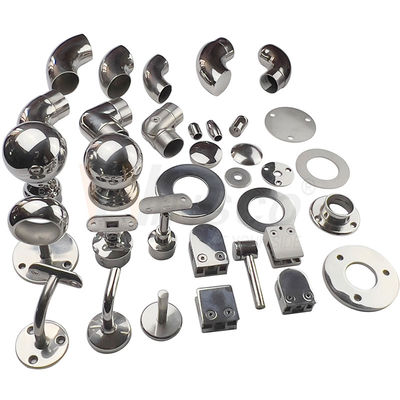 Accesorios para balustradas de escaleras de acero inoxidable SUS 201 304 316 Componentes de barandillas de acero inoxidable Accesorios para maniobras de vidrio
