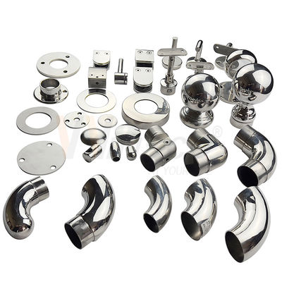 Accesorios para balustradas de escaleras de acero inoxidable SUS 201 304 316 Componentes de barandillas de acero inoxidable Accesorios para maniobras de vidrio