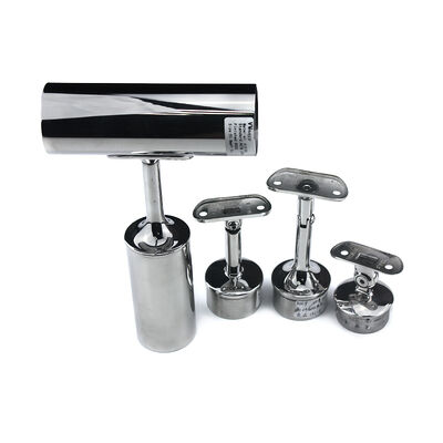 Soporte de pasamanos ajustable de acero inoxidable con sillín
