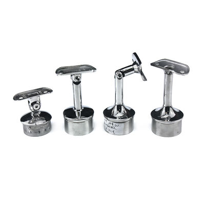 Soporte de pasamanos ajustable de acero inoxidable con sillín