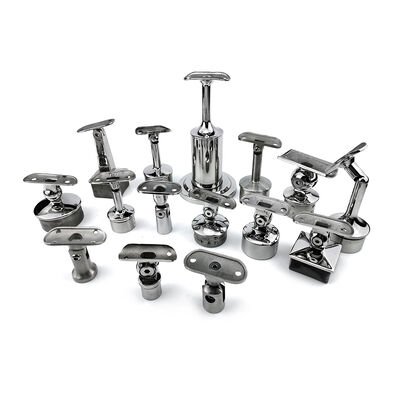Soporte de pasamanos ajustable de acero inoxidable con sillín