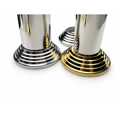 SS 201 304 piezas de popa de acero inoxidable plata oro cubierta de base de la manivela de acero inoxidable para 19 mm 1'' 2' 63.5 mm redondo Newel Post