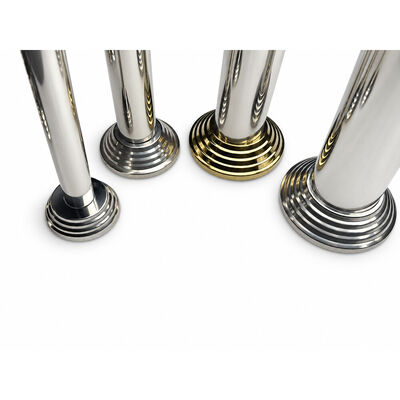 SS 201 304 piezas de popa de acero inoxidable plata oro cubierta de base de la manivela de acero inoxidable para 19 mm 1'' 2' 63.5 mm redondo Newel Post