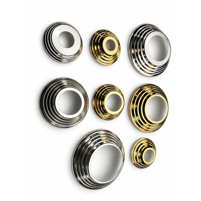 SS 201 304 piezas de popa de acero inoxidable plata oro cubierta de base de la manivela de acero inoxidable para 19 mm 1'' 2' 63.5 mm redondo Newel Post
