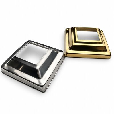 201/304 Cubiertas cuadradas de base de poste de acero inoxidable para Arabia Saudita