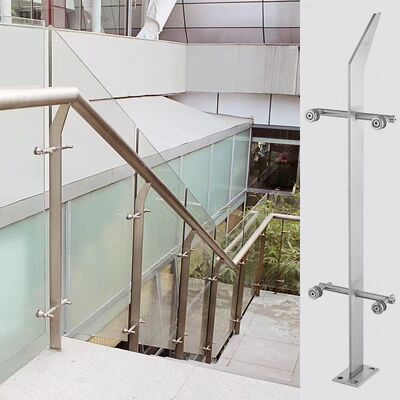 Conector de codo para pasamanos de escalera de acero inoxidable SS304 SS316