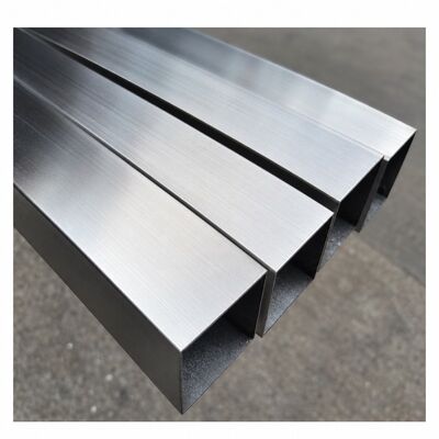 Tubo cuadrado de acero inoxidable satinado cepillado de 50x50 mm ASTM A554 en grados 201, 304, 316