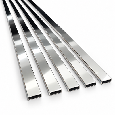 30x10mm SUS 304 316 201 8K espejo pulido tubo rectangular de acero inoxidable para muebles de baño