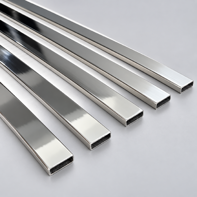 30x10mm SUS 304 316 201 8K espejo pulido tubo rectangular de acero inoxidable para muebles de baño