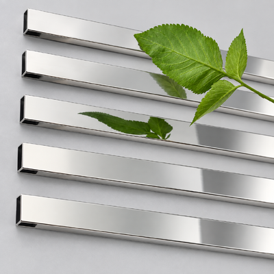 30x10mm SUS 304 316 201 8K espejo pulido tubo rectangular de acero inoxidable para muebles de baño