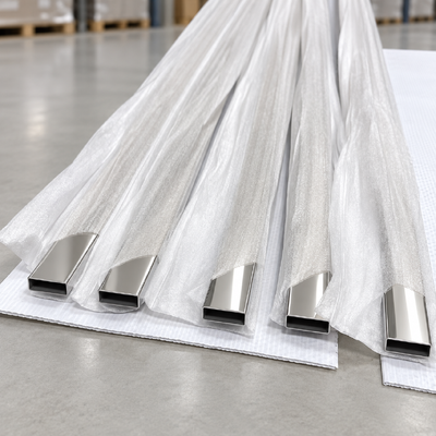 Tubo rectangular de acero inoxidable pulido espejo 8K de 30x10 mm SUS 304 316 201 para muebles y decoración de baños