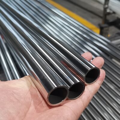19 mm Tubo de metal inoxidable TP 201 304 316 Superficie de espejo satinado 0,4 mm-1,5 mm de espesor de pared 5/8' tubo redondo de acero inoxidable