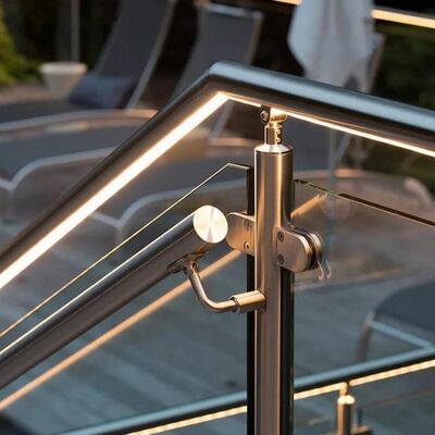 Accesorios para balustradas de escaleras de acero inoxidable SUS 201 304 316 Componentes de barandillas de acero inoxidable Accesorios para maniobras de vidrio