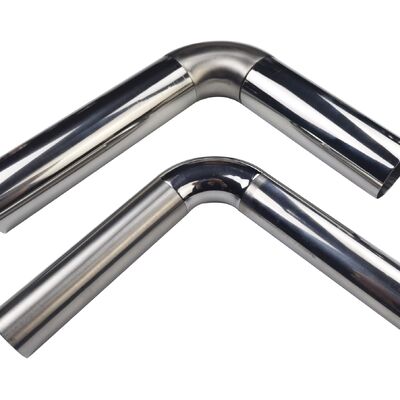 Conector de tubo para pasamanos de codo de acero inoxidable de grado 201/304/316 con acabado superficial personalizado en tamaños métricos y en pulgadas