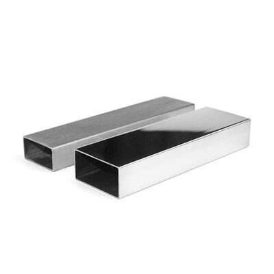 AISI 201 304 316 Tubo de barandilla de acero inoxidable 0.5 mm-2.7 mm Thcikenss 20 mmx40 mm Tubo rectangular de acero inoxidable