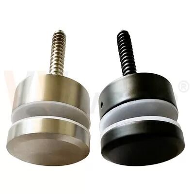 Línea de cabello Negro satinado M10 tornillo publicitario AISI 304 316 de acero inoxidable Pin de protección de vidrio adaptador adecuado para 8mm-12mm 24mm