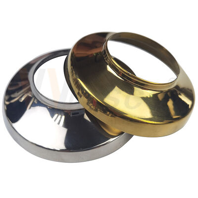 Fabricante Oro de plata SS 201 304 316 Accesorios de escaleras de acero inoxidable cubierta de base de poste de acero inoxidable para balaustrada redonda